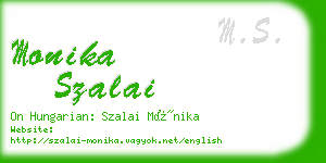 monika szalai business card